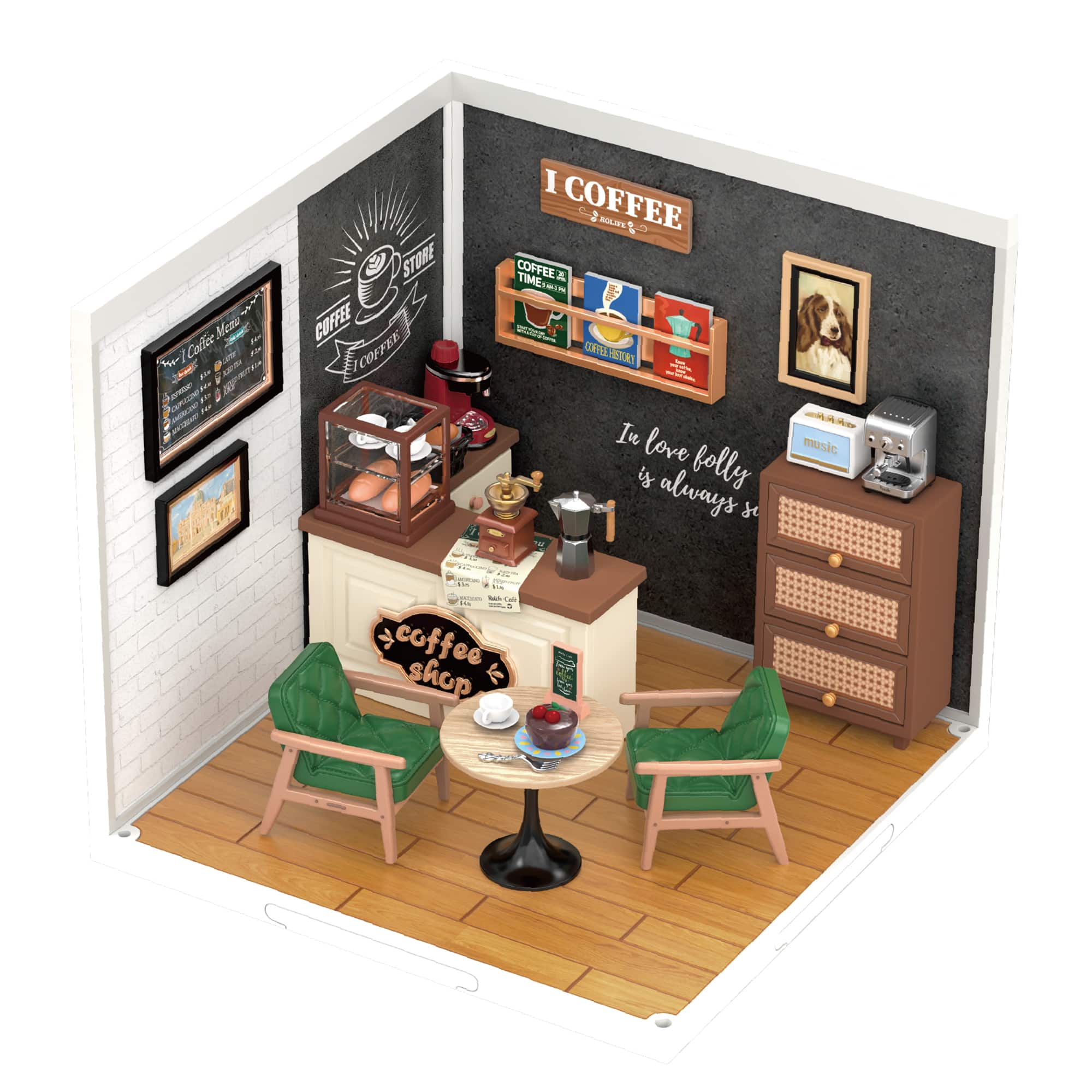 Rolife Super Creator Breezy Time Cafe DIY Miniature Kit